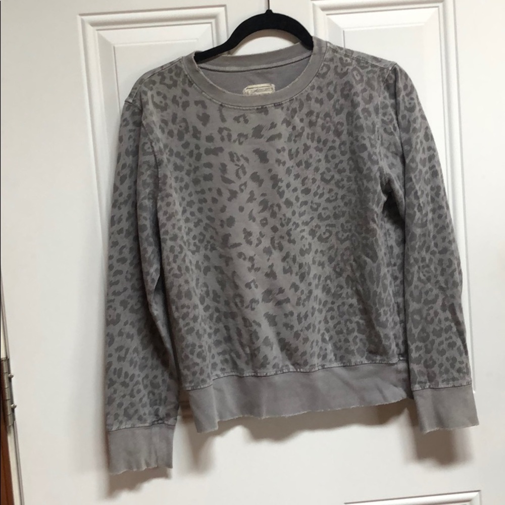 Current Elliot grey cheetah print sweatshirt